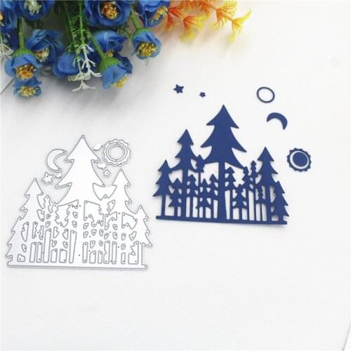 Metal Cutting Die Forest Moon Scrapbooking Mold Paper DIY Cards Postcard Handmade Craft Stencil Album Handcraft Embossing Moulds