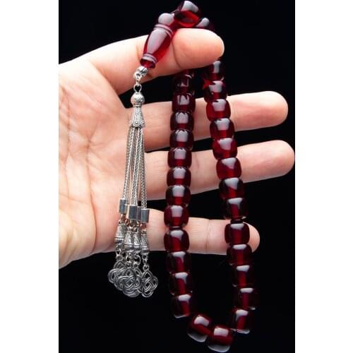 Oversized Ottoman Fire Analogize Pine Scented Powder Amber Prayer Beads