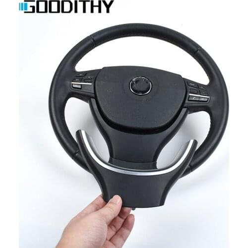 New Car Steering Wheel Cover With Chrome Replacement ForBMW 5 GT 7 Series F10 F11 2011-2013 F07 2010-2017 F01 F02 2009-2012