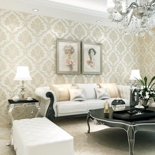 Beibehang Damascus wallpaper for living room papel de parede 3d glitter wall paper papier peint Luxury home decoration flooring