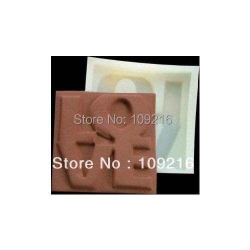Wholesale !!!1pcs Mini New Style LOVE (C0055) Silicone Handmade Chocolate/Jelly/Pudding DIY Mold