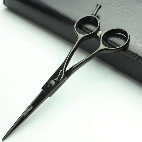 Black 4.5 inch hairdressing salon stainless steel hair scissors Hairdresser professional hairdressing scissors modeling tool