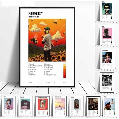 Modern Style Star Hot Album Poster Hip Hop Music Poster Living Room Bedroom Quality Canvas Painting Art Home Wall Decor Picture