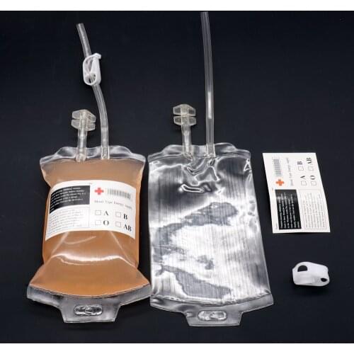 5pcs /lot Halloween transparent 300ml Blood drink bag Halloween party juice wine drinking bag funny props festival decorations