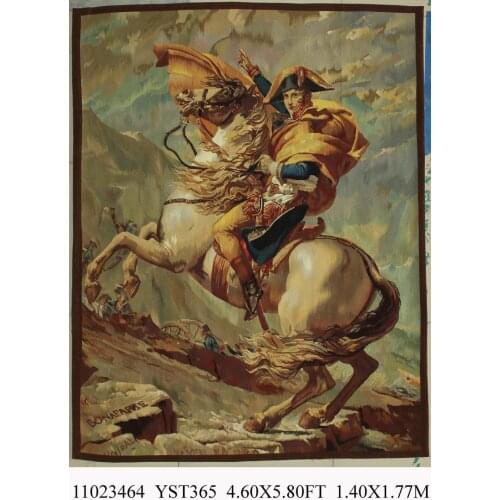 Aubusson China handmade wool tapestry napoleon Waterloo battle hd hanging painting is worth collecting