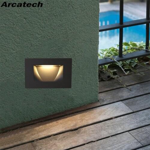 3W Led Footlight Embedded Corner Lamp Outdoor Step Stair Lights For Square Hotel Stairs Step Foyer Wall Corner Lights NR-07