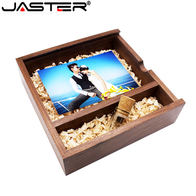 JASTER customer LOGO Maple Photo Unique Album usb+box usb flash drive Pendrive 8GB 16GB 32GB Photography gift 1 PCS free LOGO