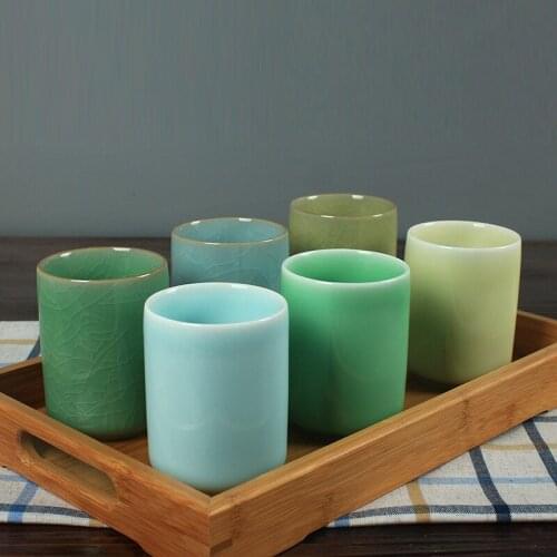 NEWYEARNEW 1Pcs Retro Single Tea Wine Cup Ceramic Tureen Business Gift Teaware Accessories