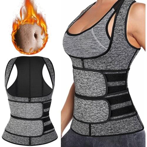 Women Waist Trainer Vest Neoprene Body Shaper Sauna Sweat Suit Slimming Sheath Fitness Workout Corset Top Shapewear Trimmer Belt