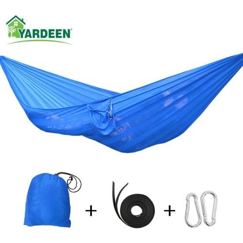 1-2 Person Outdoor Super Soft Widened Mesh Hammock Beach Double Ice Silk Breathable Hammock for Travelling,Hiking,Camping
