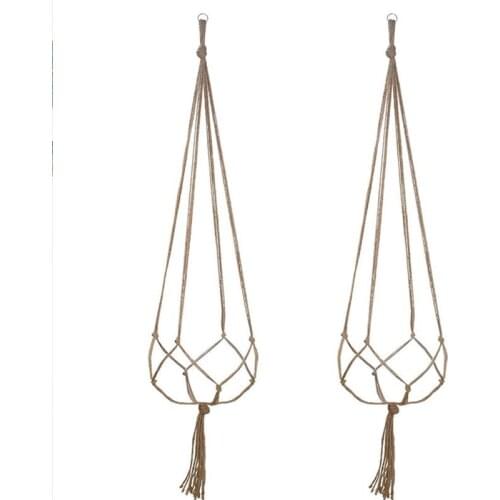 8Pcs Plant Hanger Hemp Rope Hanging Planter Basket Net Bag Macrame Flowerpot Plant Hanger Wall Hanging Plant Flower Pot Holder