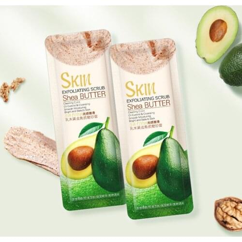 10pcs Portable Shea Butter Body Scrub Cream Cleansing Skin Whitening Go Cutin Dead Skin Treatment Acne Moisturizing Body Care