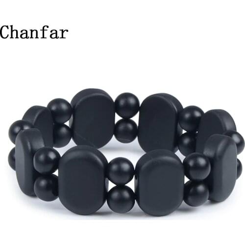 100% Quality Natural Black Bian Stone Bracelet Carve Black Bianshi Bracelet Jewelry For Women and Men Bianshi Bracelet