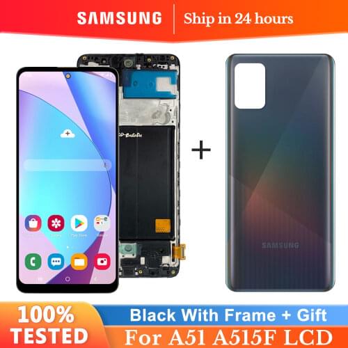 100% Test For Samsung Galaxy A51 LCD Touch Screen with Frame Digitizer Assembly For Samsung A515 A515F A515F/DS LCD Display