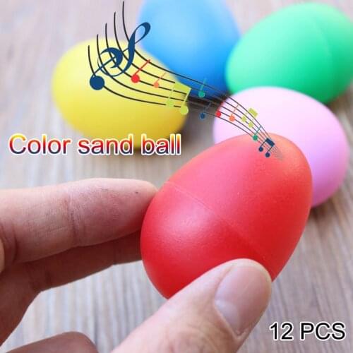 12 Pieces Reusable Plastic Egg Shakers Maracas Percussion Musical for Party Favors Classroom Prize Supplies Musical NSV