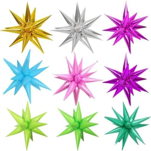 13pcs Water drop cone Foil balloons 60CM Explosion Star Shape for Birthday Party Opening Ceremony Wedding Decoration Globos