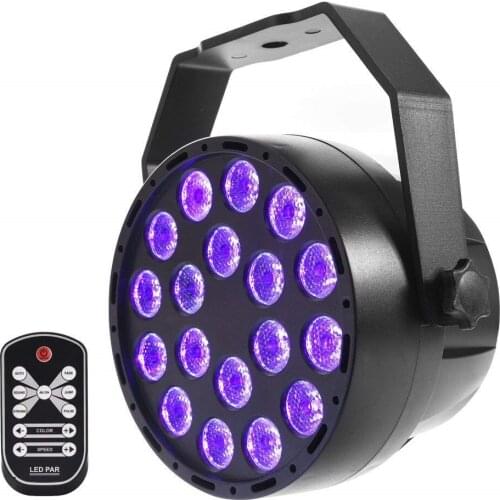 18 LED RGB Stage Par Light Strobe Light 30W UV LED Par DMX Supported Sound Activated Auto Remote Disco Light for party DJ Show