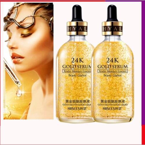 24k Gold Nicotinamide Serum Skin Care Deep Facial Anti Aging Intensive Face Lifting Firming Anti Wrinkle Whitening Skin Care