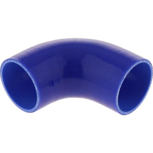 3 Inch Silicone 90 Degree Elbow Pipe Intercooler Hose Coupler -Blue, 2x