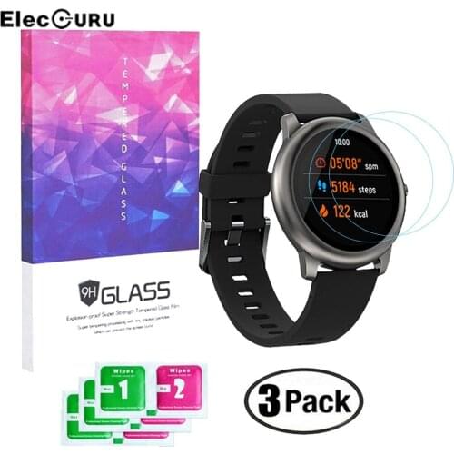 3 Pack For XiaoMi Haylou Solar Smart Watch Tempered Glass Screen Protector Full Coverage HD Clear Anti-Scratch Protective Film