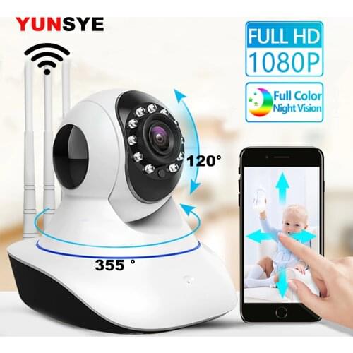 YUNSYE HD 1080P Wireless WIFI IP Camera CCTV Home Security Monitor Intelligent Network Two Way Audio Night Vision Baby Monitor