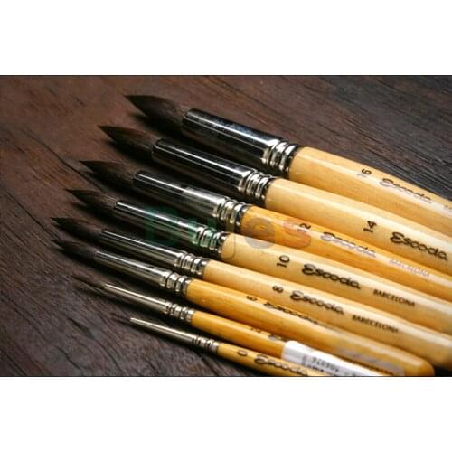 Escoda CERAMIC 5506 Art Paint Brush, Bristles Hair Brush, for Watercolor Painting , Ceramics, Glass Cover Color