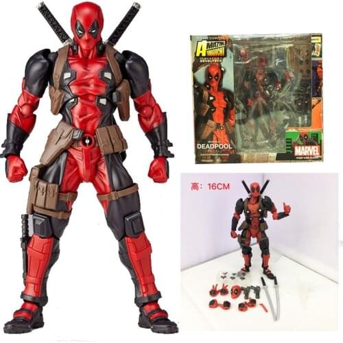 Yamaguchi Revoltech NO.001 Deadpool Superhero Figurines PVC Action Figure Collectible For Kids Toys Gifts Brinquedos