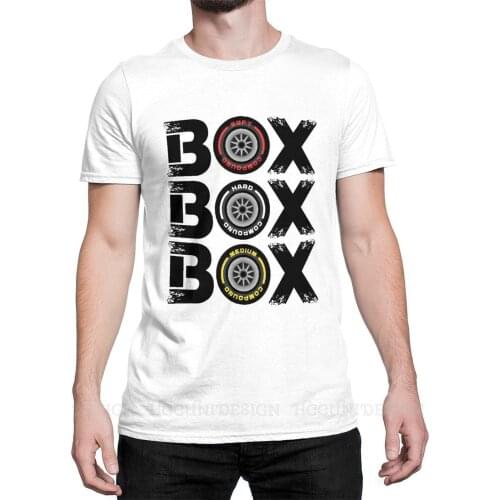 Mens Box Box Box F1 Tyre Compound V2 T Shirts Formula 1 100% Cotton Clothing Funny Short Sleeve Crewneck Tee Shirt