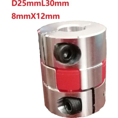 1pcs 8X12 D25L30 Aluminium Shaft Plum blossom Coupling Motor Connector Flexible shaft