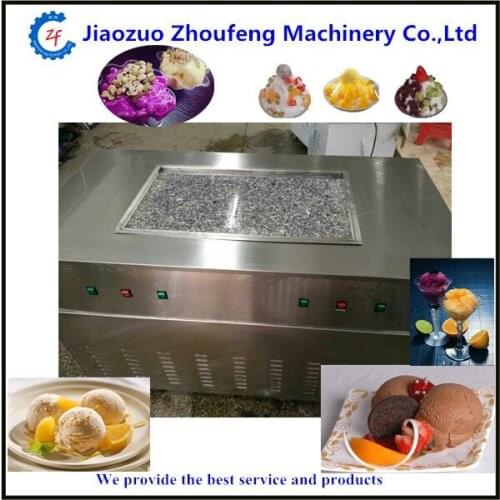 Stone marble slab frying ice cream rolled icecream frying marble table yogurt frying machine