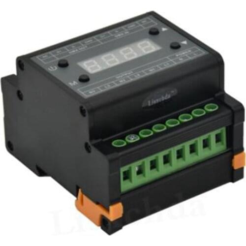 DMX302 led DMX triac dimmer brightness controller AC90V-240V Output 3channels 1A/CH High voltage led dimmer for led panel light