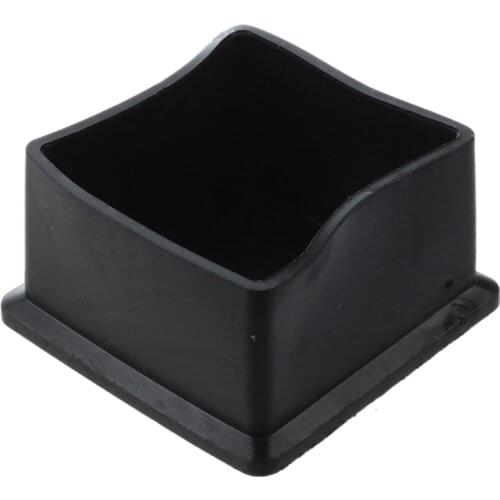 Square Black Rubber 50mmx50mm Foot for Table Chair Leg