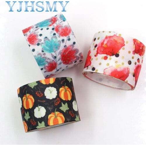YJHSMY,G-181020-1432,38mm 10yards Spring flowers Ribbons Thermal transfer Printed grosgrain,DIY Handmade wrapping materials