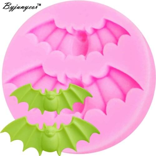 M537 Halloween Mini Bat UV Resin Silicone Mold Fondant Chocolate Candy Lollipop Crystal Epoxy Soft Clay Bake Tools
