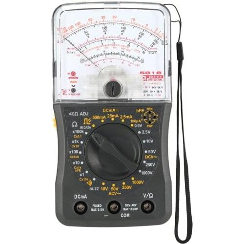 Mini Handheld Analog Multimeter AC/DC Voltmeter Ammeter Resistance Continuity Capacitance Fuse & Diodes Tester