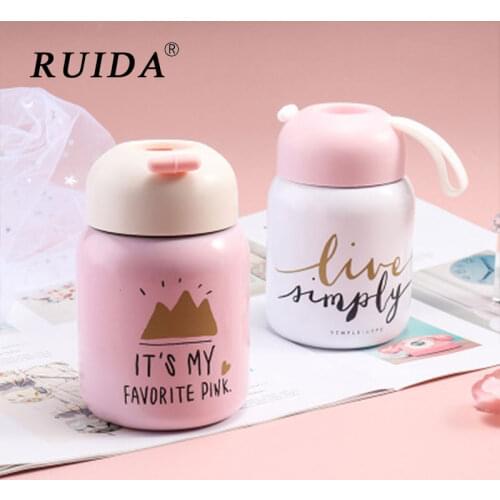 Cartoon Thermos cup 220ml Mini Stainless Steel Vacuum Flasks Coffee Tea Milk Mugs Portable Outdoor Tour Cute Insulate Thermoscup