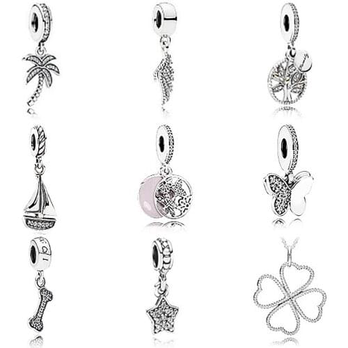 NEW 100% 925 Sterling Silver Pendant charm beads Pearls Crystal collocation Bracelets DIY bracelets Wholesale factory