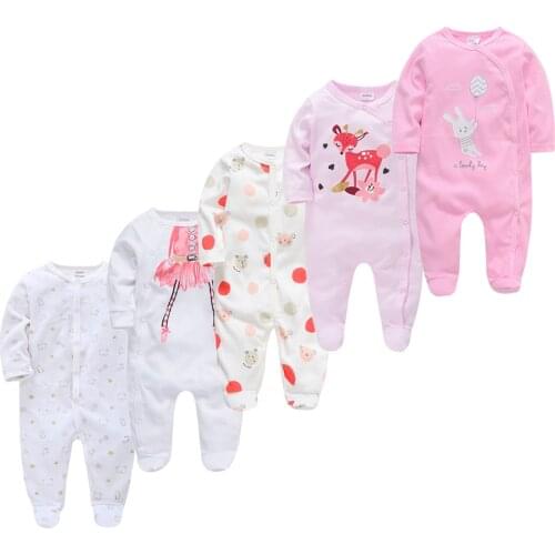 Honeyzone Newborn Baby Girl Clothes Neonato Vetement Bebe Garcon Animal Cartoon Baby Sleepsuit Full Sleeve Infant Romper 0-12M