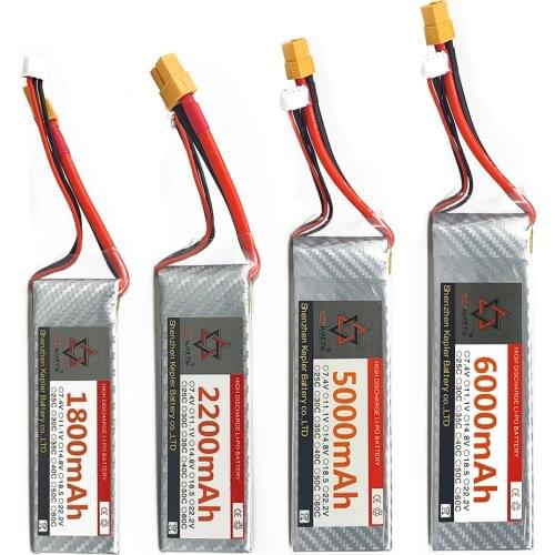 RC Lipo Battery 3s 11.1V 60C 1800 2200 5000 6000mAh Lithium Ion Polymer Battery For Car Plane Boat Truck Tank Drone Helicopter