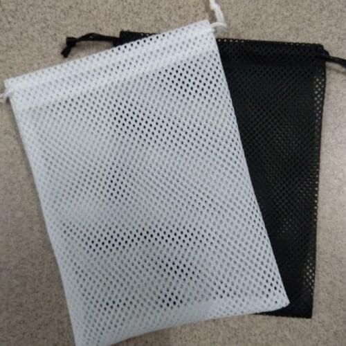 High quality mesh drawstring jewelry pouch 20*25cm mesh gift pouches bags custom logo tag for jewelry gift storage and packaging