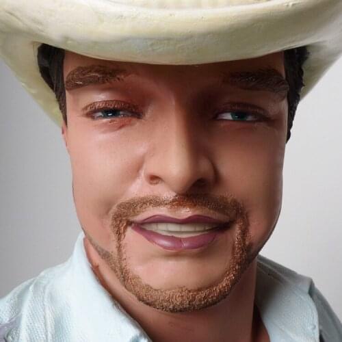 STATUE GIFT CRAFT BLACK MUSIC STAR SINGER RESIN FIGURES LARGE SCULPTURE ORNAMENTS KTV BAR CAFE CREATIVE DECORATION