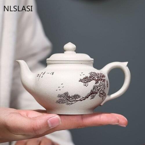 High-end Yixing Tea Pot Master Handmade Purple Clay Teapot Raw Ore Beauty Kettle Chinese Tea Ceremony Customized Gifts 240ml