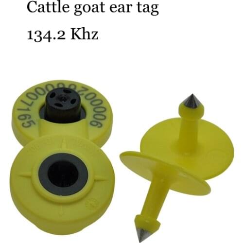 134.2khz Cattle Ear Tag TPU Earrings 5pcs Smart Microchip Card Animal Id Tags for Livestock Sheep Identification