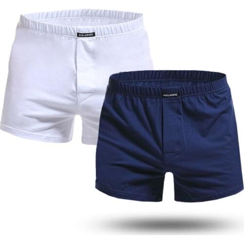 Plu size cotton health Sleepwear 2Pcs\lot Underpants Brand mens boxers home comfort large trousers man Slacks breathable shorts