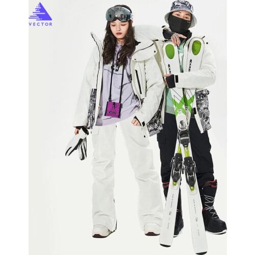 VECTOR Brand Men Women Ski Suit Ski Jacket Ski Pants Winter Warm Windproof Waterproof Outdoor Sports Snowboard Ski Coat Trousers