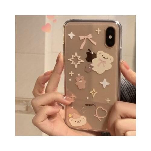 Phone case mobile shell for iphone11 XR XS 7/8/SE 2020 11pro Xs 7p/8plus X/Xs 12 12pro 12pro max 12mini Anti-fall ins cute bow