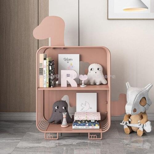 Childrens Bookshelf Student Simple Home Floor Rack Bedside Bookcase Iron Storage Rack Bedside Rack