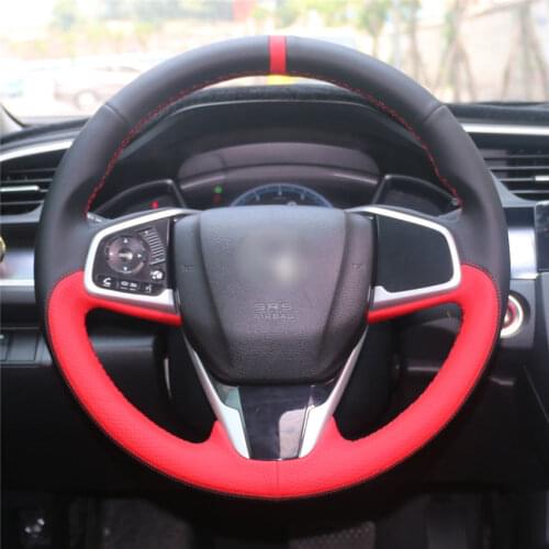 DIY Anti-Slip Wear-Resistant Steering Wheel Cover For Honda Civic 10th CR-V Clarity 2016-2021 Car Interior Decoration