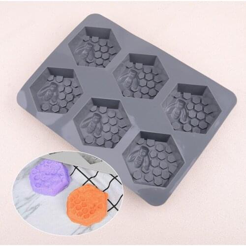 LETAOSK Silicone 6 Cavity Honeycomb Bee Soap Mold Mould Tray For Handmade DIY Crafts Making