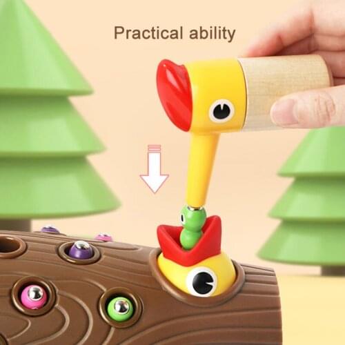 Woodpecker Early Education Toy Gifts for Children Woodpecker Catching Bugs New Arrival